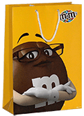 Бумажный пакет с логотипом m&m's