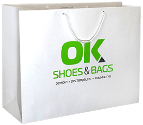 Бумажный пакет с логотипом Shoes&Bags